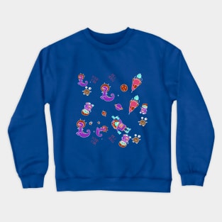 Cute Dinosaurs in Space Crewneck Sweatshirt